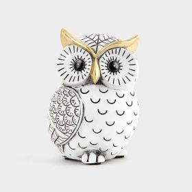 Owl Statue for Home Decor Accents,Owl Decor for Bookshelf Bedroom Living Room Office Table Desk Mantle TV Stand Boho Decoration