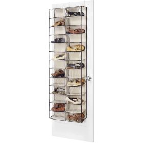 26-Section OTD Polycotton 13 Tiers Shoe Shelves - Espresso - 6" x 22" x 63"