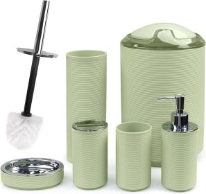 Bathroom Accessories Set Bath Ensemble Includes Soap Dispenser, Toothbrush Holder, Toothbrush Cup