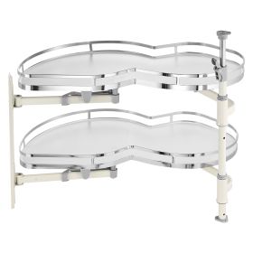 Swing Left Blind Corner Cabinet, Pull Out Organizer for 36 inch Width Blind Cabinet, 2 Tier Height Adjustable Swing Tray