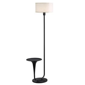 146cm  57.5 Inches  Dimmable Floor Lamp With Table, Vintage Standing Light With Tray And Foot Switch, Bulb Included, Ideal For Living Room & Bedr (Option: D23.6 inH57.5 in)