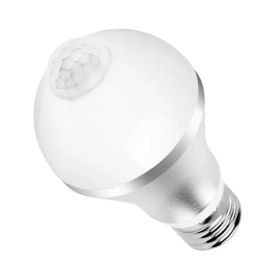 E27 Motion Sensor Light Bulb 9W 5W 6500K Dusk To Dawn (Option: White)