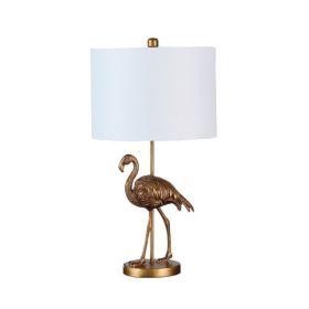 Matte Gold Flamingo Resin Table Lamp (Option: golden)