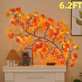 3 Strands Artificial Vines Fall Ivy Garland 74" Fake Vine with Silk Leaves Faux Hanging Plants Greenery Decoration for Outdoors Wedding Party Ind (size: 6.2FT)