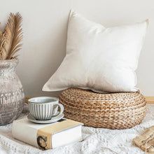 Linen Throw pillow; 18x18 inch Linen Accent Pillow (Material: Terracotta)